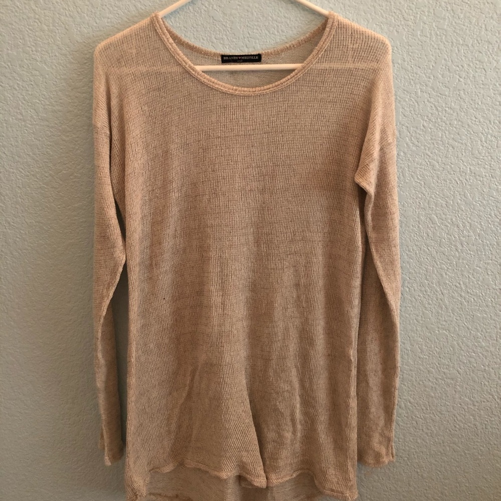 long thin knitted top